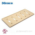 5 gangues Switch Plate Ivory